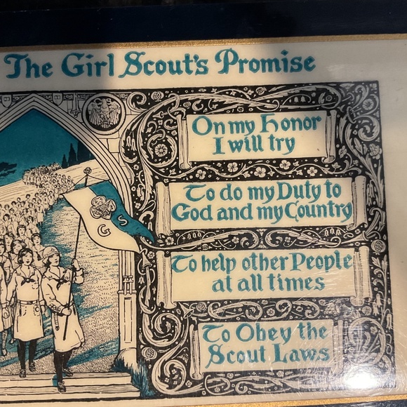 Vintage Girl Scout's Promise Plaque - Picture 4 of 6
